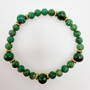 Peace & Harmony Energy Bracelet - African Green Jade Crystal Beads